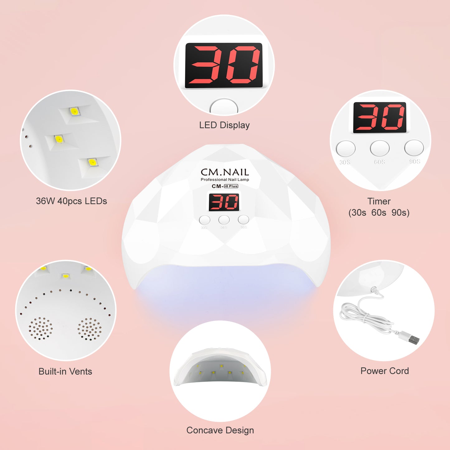 Nail Lamp CM-I8 - Shenzhen Chuangmei Shijie Electronics Co., Ltd.
