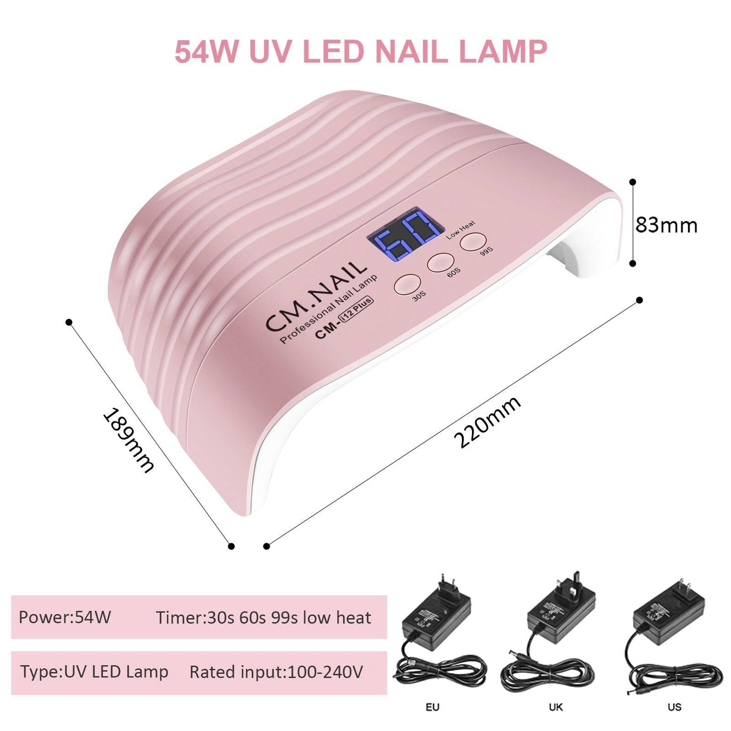 Mini Nail Lamp CM-12 Suitable for Home Nail Salons - Shenzhen Chuangmei Shijie Electronics Co., Ltd.