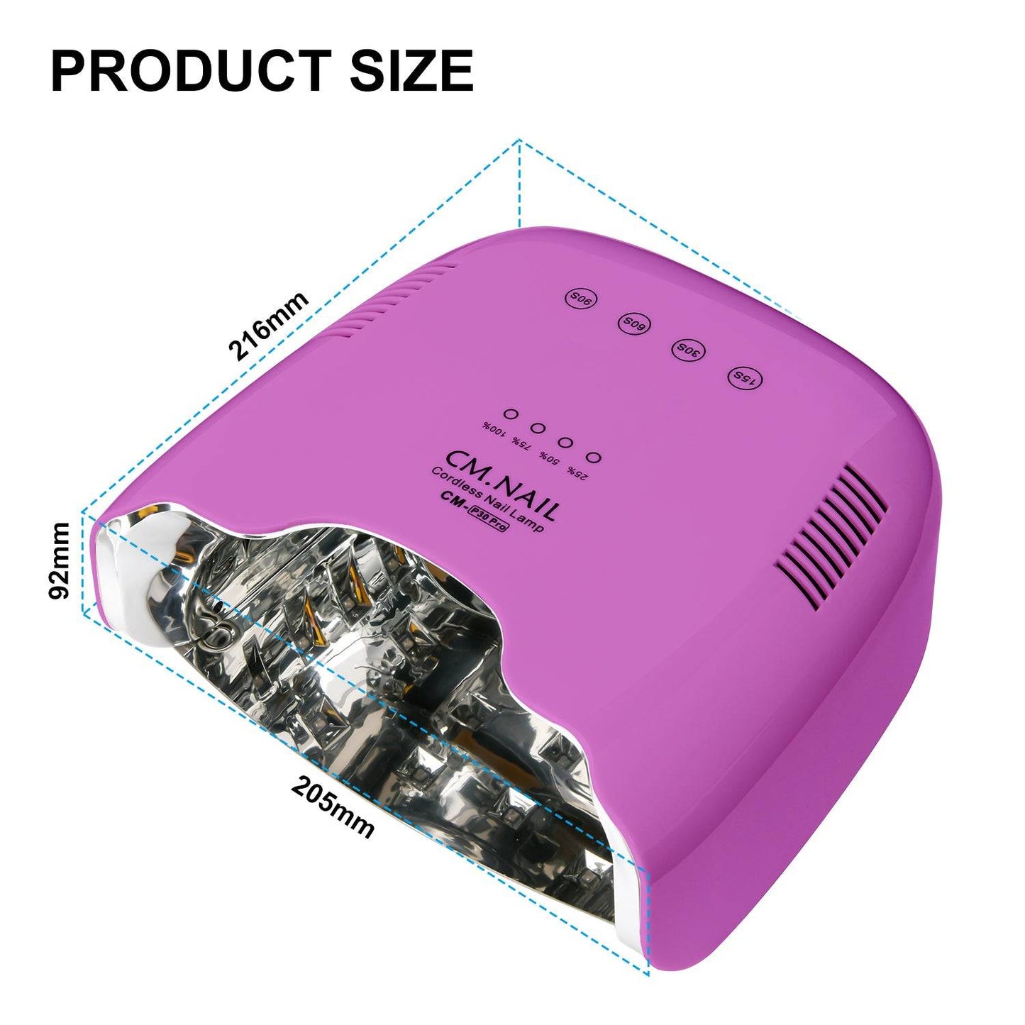 Nail Lamp CM-P30 Rose Pink High Quality Multiple Colors to Choose - Shenzhen Chuangmei Shijie Electronics Co., Ltd.