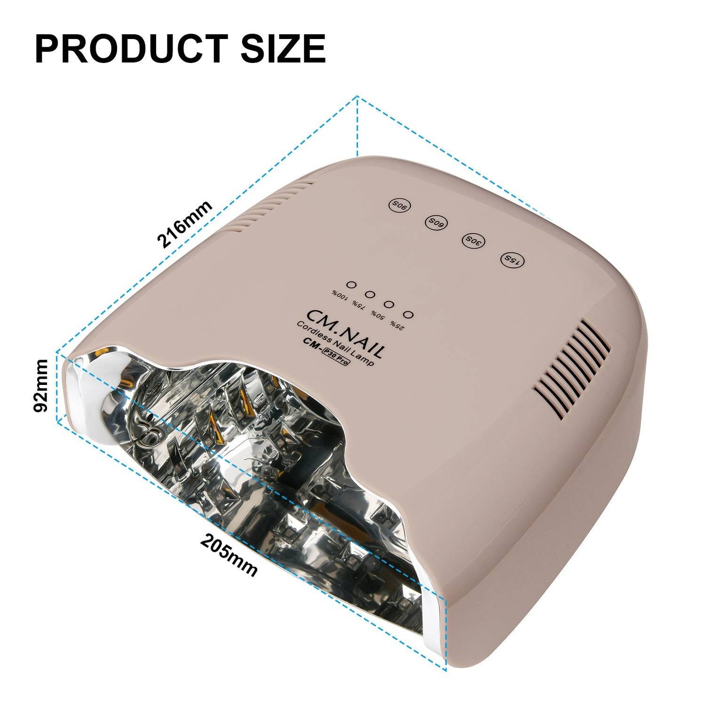 Pro Nail Lamp CM-P30 Beige High Quality Multiple Colors to Choose - Shenzhen Chuangmei Shijie Electronics Co., Ltd.