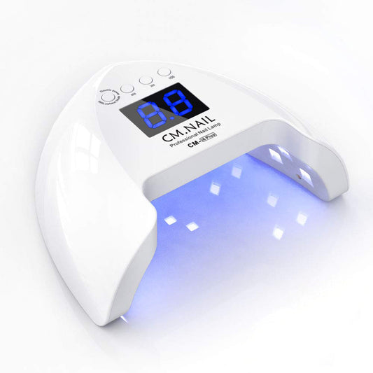 Nail Lamp CM-I6 with LED display and 24 LED beads for quick gel curing. Compact design for home and salon use.
