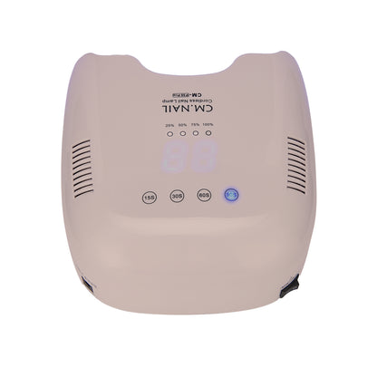 Top view of Nail Lamp CM-P30 Beige featuring control buttons and digital timer display for precise nail drying.